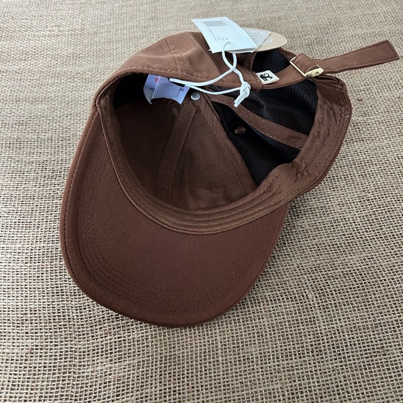 Mini Rodini Forever Young Brown Cap with Red Stitching - Picture 3 of 5